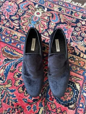 Steve Madden Men’s Velvet Slip-On Laight Loafers in Black